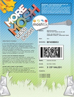 2D Barcode Ticket